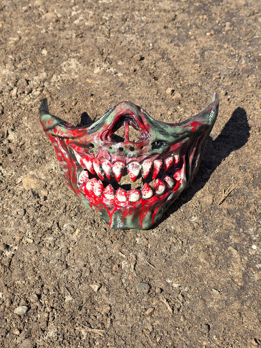 Custom Painted ZOMBIE, Paintball, Airsoft, Cosplay Mask Accessory